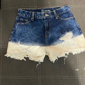 Blue and white shorts